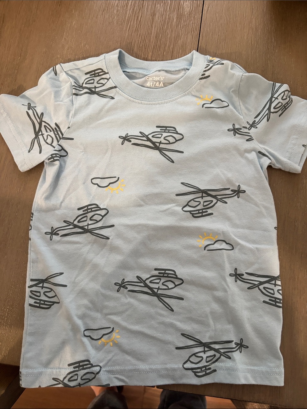 Carter's Light Blue Helicopter & Sun Tee